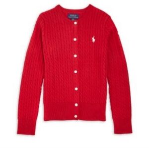 Polo by Ralph Lauren Red Cable Cardigan